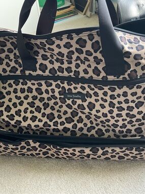 Vera Bradley Leopard Print Travel Bag in Brown and Black